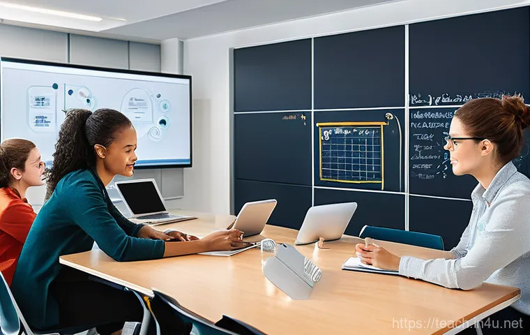 교사 인공지능 활용 교육 사례 - **Prompt 1: Teacher Professional Development in AI and Edutech**
"A diverse group of professiona...