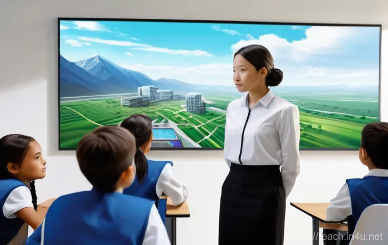 교사 학생 문제 해결 사례 - **Prompt:** Inside a vibrant, inclusive classroom, a dedicated female special education teacher in h...
